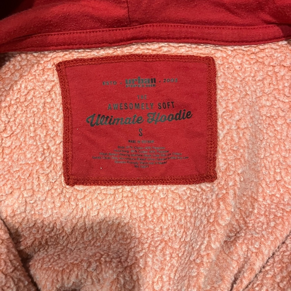 Urban Outfitters Red and Pink Ultimate Hoodie